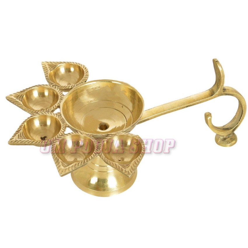 Panch Aarti Brass Diya